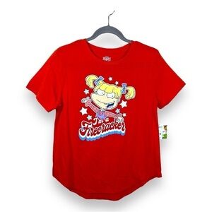 NEW RUGRATS NICKELODEON RED TEE SHORT SLEEVE TSHIRT  LARGE JUNIORS